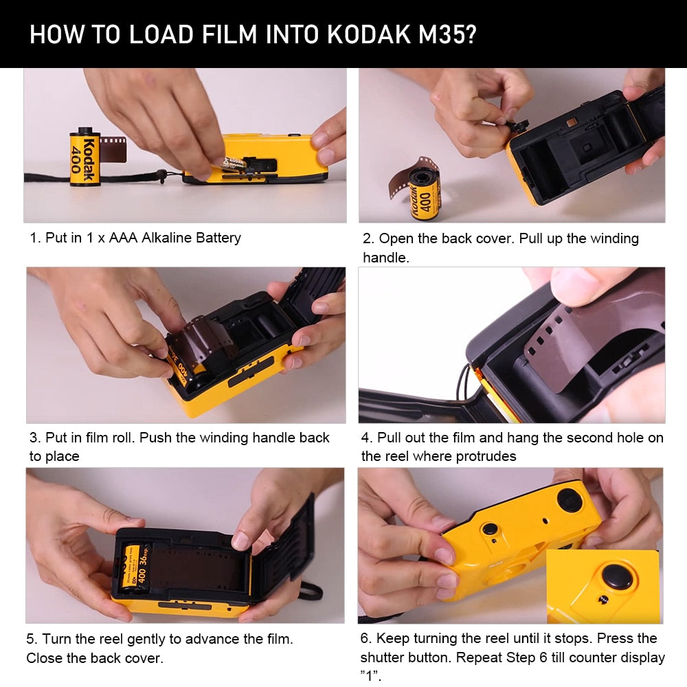 KODAK M35 REUSABLE 35MM POINT AND SHOOT MINT COMPACT FILM CAMERA – Cameras  and Coffee